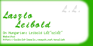 laszlo leibold business card